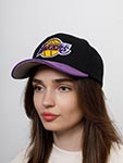 Бейсболка MITCHELL NESS арт. HP7976-LALBLCK Los Angeles Lakers NBA (черный / фиолетовый)